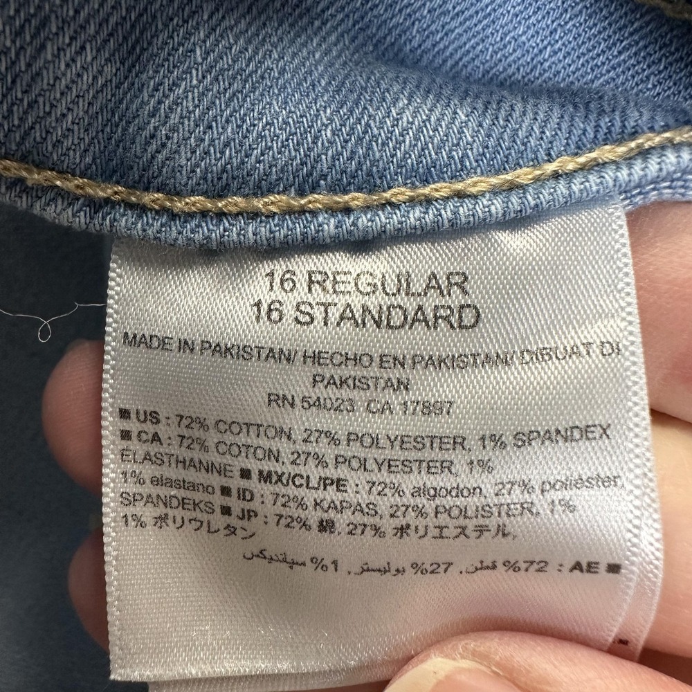 Old Navy Jeans Womens 16 Regular Light Wash Flare Crop Mid Rise Stretch Denim - Picture 12 of 14